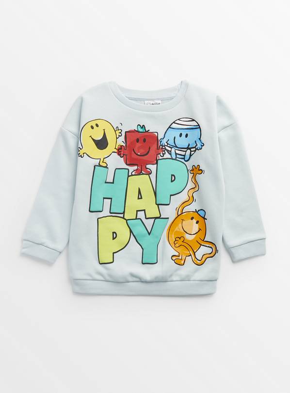 Mr Men Grey Happy Character Sweatshirt 1.5-2 years